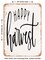 DECORATIVE METAL SIGN - Happy Harvest - 6 - Vintage Rusty Look